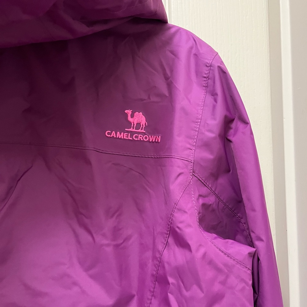 Camel Crown Purple Hooded Rain Jacket - Picture 9 of 13